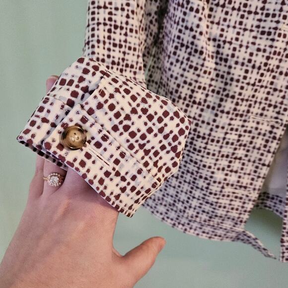 Prada Milano Designer Geometric Printed Blazer Style Button-Up Jacket Size 38IT - Picture 8 of 16